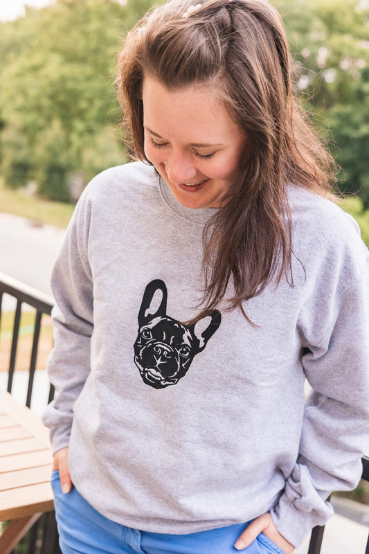 French Bulldog Embroidered Sweatshirt