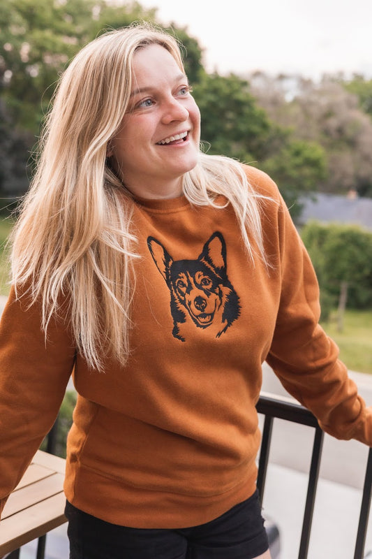 Corgi Embroidered Sweatshirt