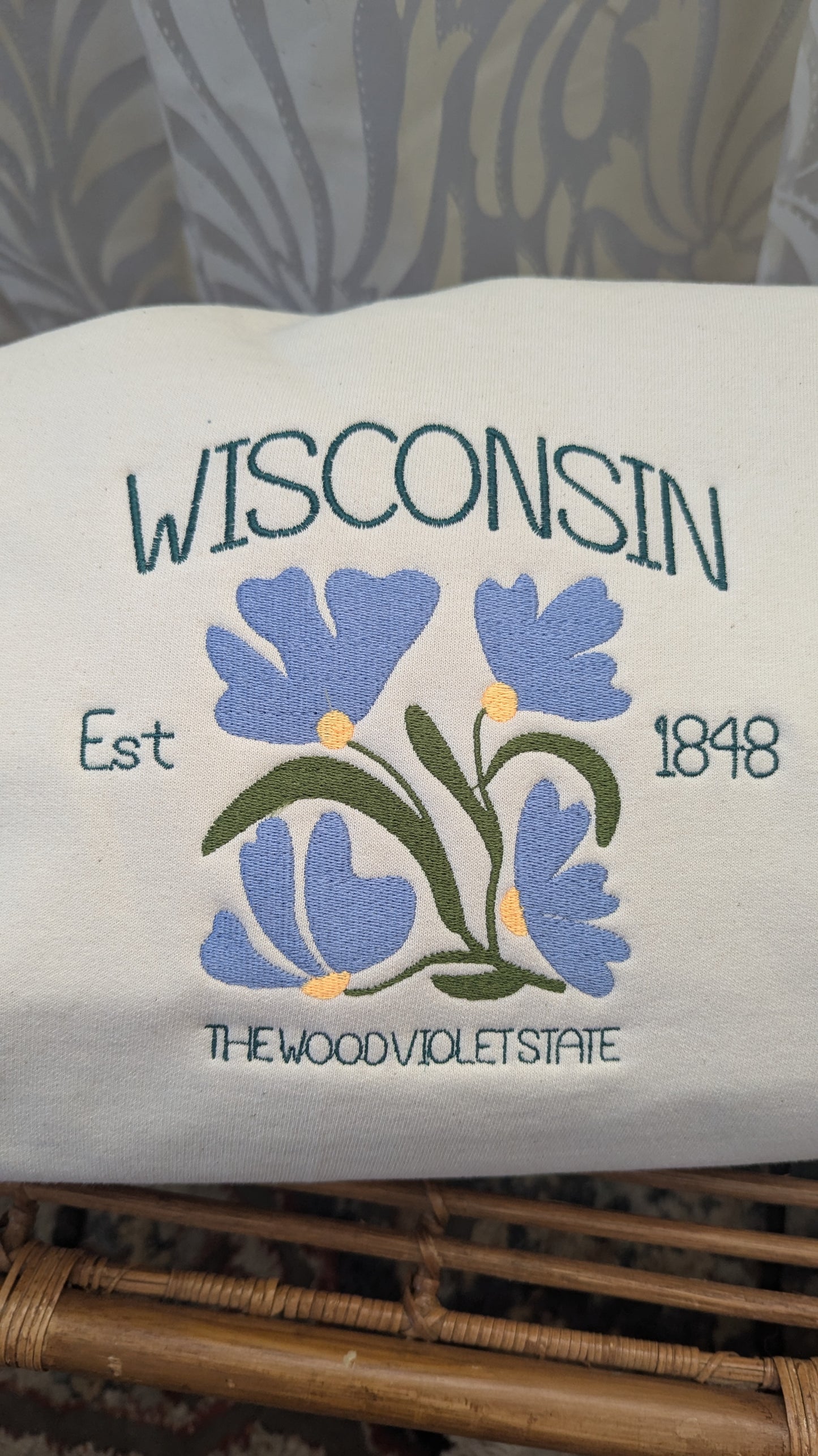 Wisconsin Wood Violet Crewneck