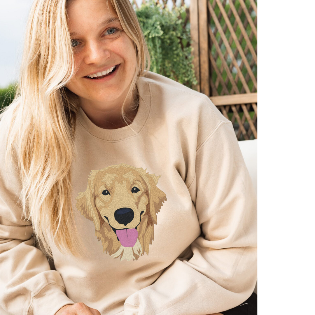 Golden Embroidered Sweatshirt