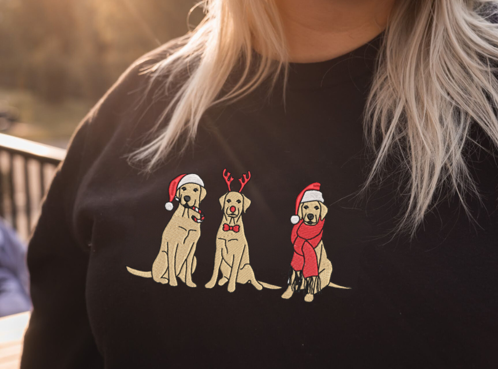 Happy Little Holidays Embroidered Sweatshirt