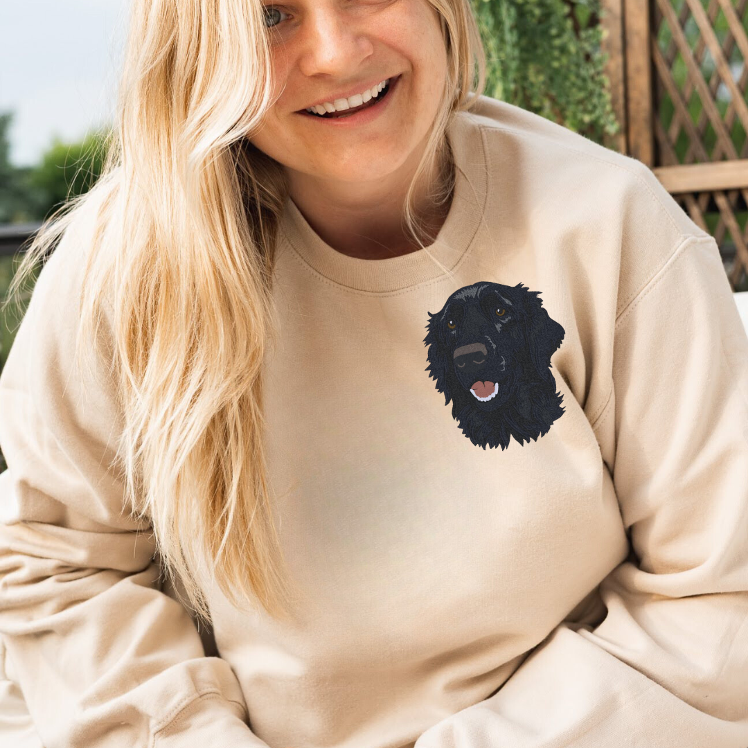 Black Coat Retriever Embroidered Sweatshirt