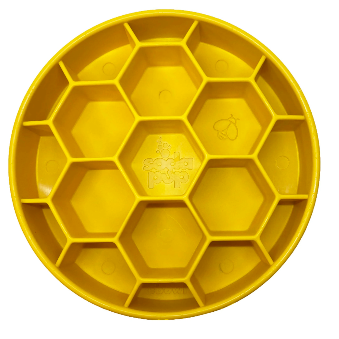 SodaPup Honeycomb Design eBowl Enrichment Slow Feeder Bowl for Dogs