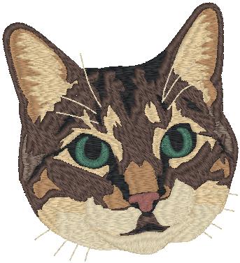 Calico Cat Embroidered Sweatshirt