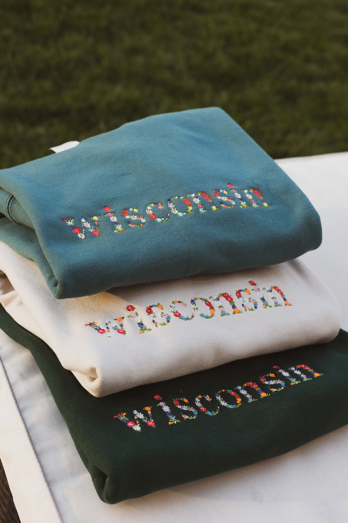 Wisconsin Floral Crewneck