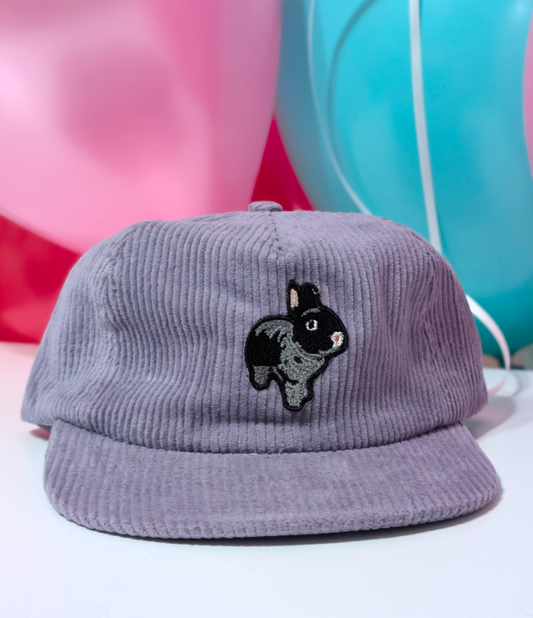 Lavender Bunny Corduroy Cap